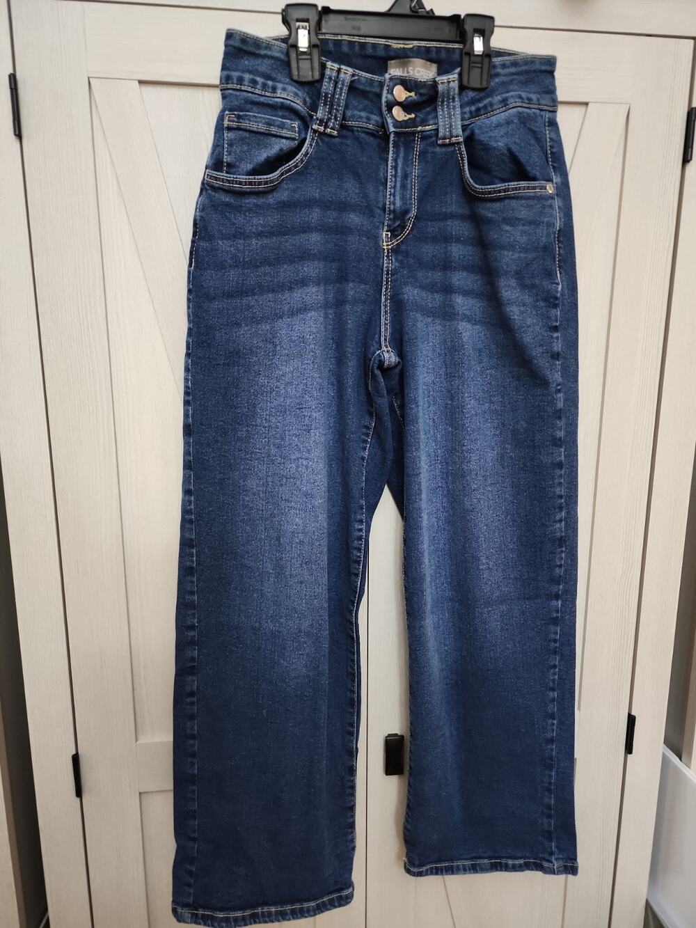 Falls Creek Jeans Size 4 Dark Wash Women's Wide Leg Jeans